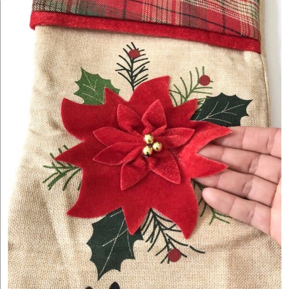 🎄3 Pieces 3D Merry Christmas Flowers 18” Stocking - Picture 14 of 15